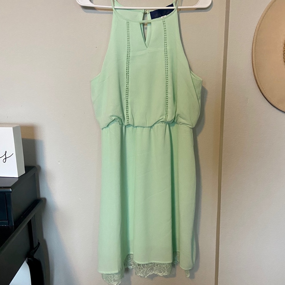 NWT Lace Trim Midi Dress